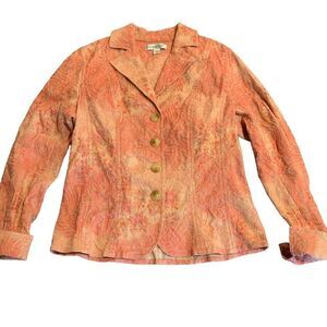 Coldwater Creek Peach Paisley Blazer
